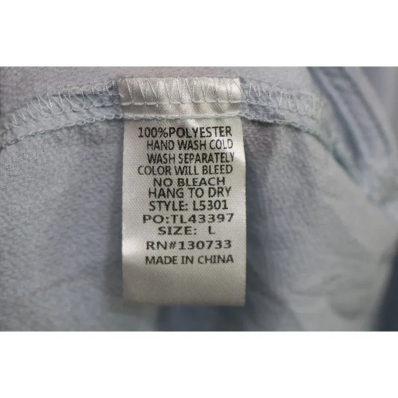 Umgee Light Blue Huge Dolan Balloon Sleeves Top-Size Large-Boho-Cottagecore - Picture 7 of 10